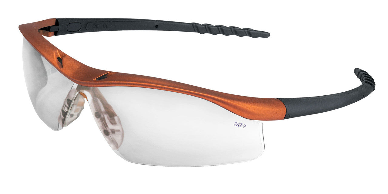 MCR Safety DL1 - DL1 Series Safety Glasses - Soft Clear TPR Nose Piece - Fully Coated Non-Slip TPR Temples — manufacturer image 6