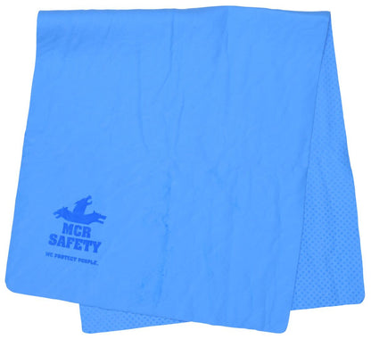 MCR Safety CGT03 - MCR Safety Cooling Gear - 1 Piece Blue Cooling Towel - Lightweight PVA Fabric - Machine Washable - Measures 30 x 14 Inches - Reusable Container to Safely Store After Use — manufacturer image 4