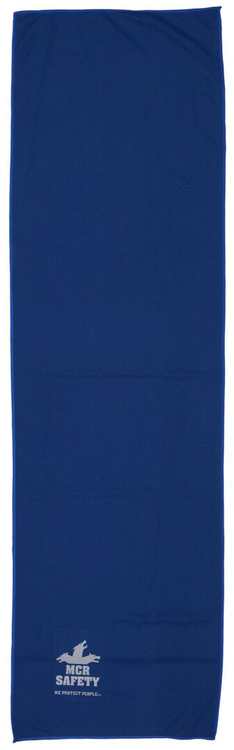 MCR Safety CGT13 - MCR Safety Cooling Gear - 1 Piece Large Blue Cooling Towel - Lightweight Polyester Microfiber - Machine Washable - Measures 40 x 12 Inches - Reusable Container to Safely Store After Use — manufacturer image 5