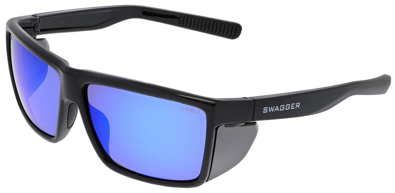 MCR Safety SR2 - Swagger® SR2 Series Safety Glasses - Soft TPR Nose Pad and Temple Ends - Detachable Side Shields — Sold by Pair — manufacturer image 4