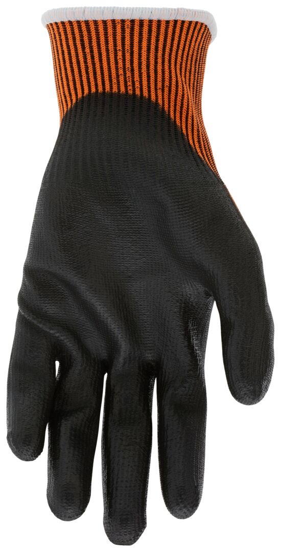 92724 - MCR Safety CutPro® - 13-Gauge Orange HyperMax® HPPE Shell - Cut Resistant Work Gloves - Polyurethane (PU) Coated Palm and Fingertips - Touchscreen Friendly Gloves