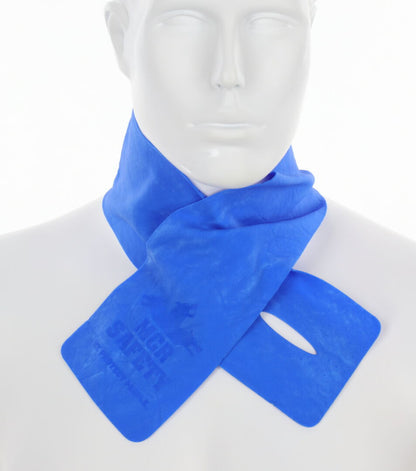 MCR Safety CGNW03 - MCR Safety Cooling Products - 1 Piece Blue Cooling Neck Wrap - Lightweight PVA Fabric - Machine Washable - Measures 30 x 4 Inches - Reusable Container to Safely Store After Use — manufacturer image 2