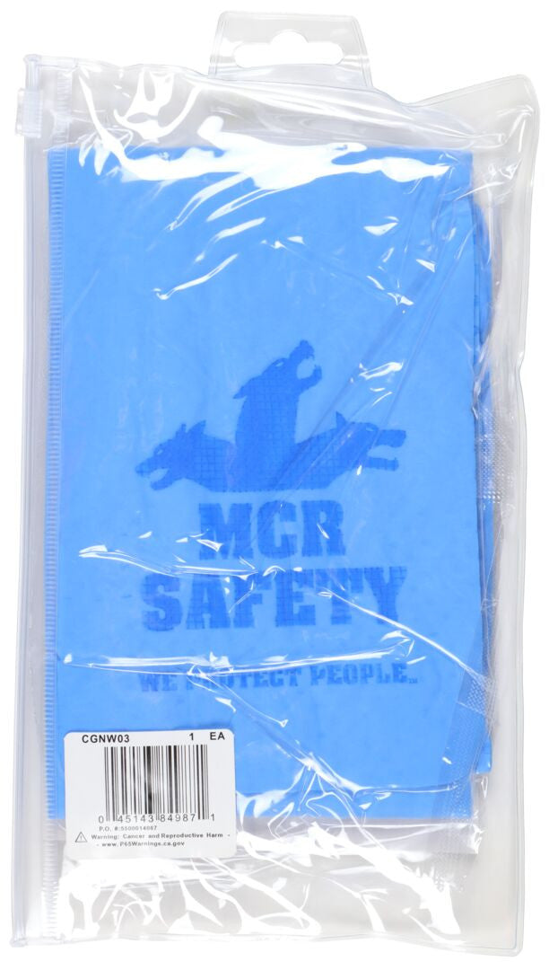 MCR Safety CGNW03 - MCR Safety Cooling Products - 1 Piece Blue Cooling Neck Wrap - Lightweight PVA Fabric - Machine Washable - Measures 30 x 4 Inches - Reusable Container to Safely Store After Use — manufacturer image 6