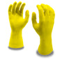 Cordova Yellow Flock-lined Latex, Rolled Cuff, M #4250R