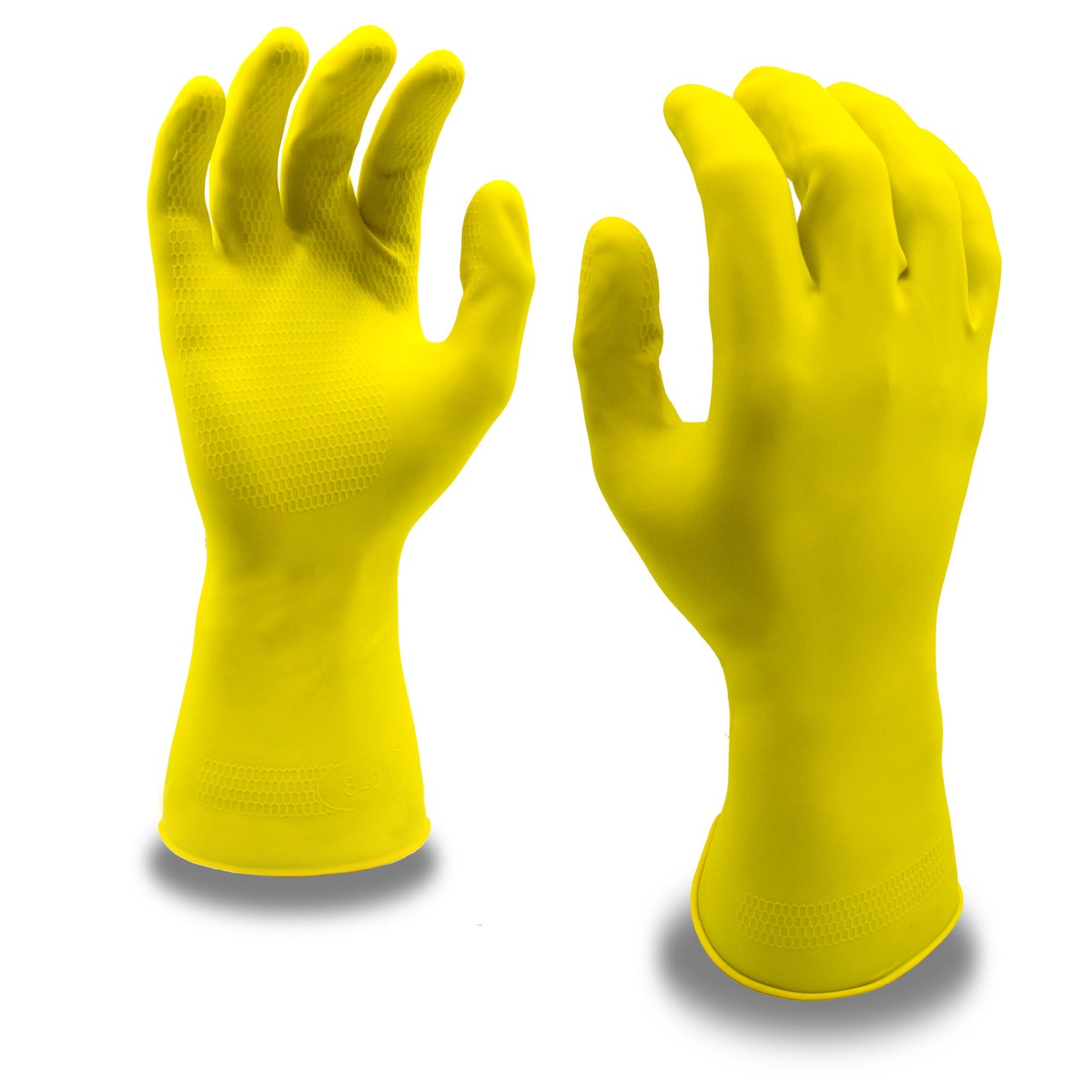 Cordova Yellow Flock-lined Latex, Scalloped Cuff #4250