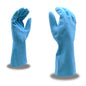 Cordova Blue Flock-lined Latex, Rolled Cuff, Med #4260