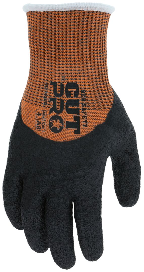 92743LT - MCR Safety CutPro® - 13 Gauge HyperMax® HPPE Shell - Cut Resistant Work Gloves - Crinkle Latex Palm and Over the Knuckles - High Cut Rating and Excellent Gripping Power