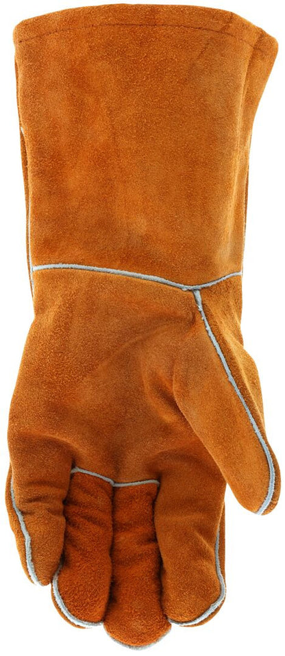 Cowhide Split Leather Welding Gloves, CV-C+ Grade, Fleece Lined