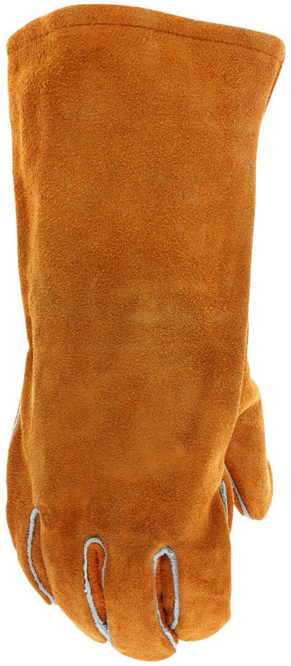 Cowhide Split Leather Welding Gloves, CV-C+ Grade, Fleece Lined