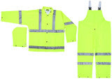 2083SR - Luminator Hi-Visibility Rain Gear - .38mm PVC Polyester PVC - 3 Piece Hi Vis Reflective Rain Suit