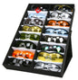 MCR Safety ESC16 - Black Eyewear Display Case - Holds 16 Pair Average Size Safety Glasses - Perfect for Show Displays and Sales Travel - Foldable Pop Pivots to Form a Display Stand