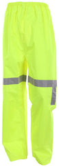 MCR Safety 500RPW - Luminator® Hi Vis Rain Gear - Durable Lightweight Elastic Waist Rain Pants - Lime Polyester / Polyurethane Material - Meets ANSI/ISEA 107 2020 Standard - Class E Compliant