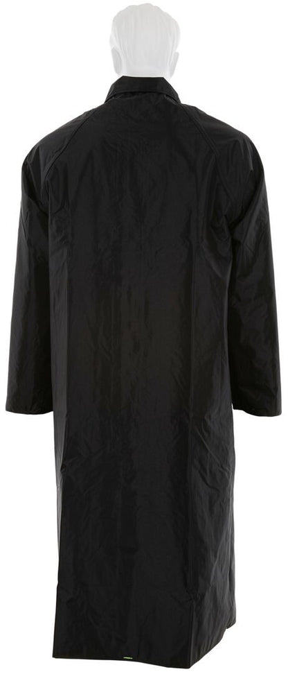 MCR Safety 7368CR - Luminator® Series - Hi-Vis Reflective Rain Gear - .54mm Nylon / PVC - PVC / Nylon - Premium Waterproof Raincoat - Reversible Coat Lime to Black — manufacturer image 4