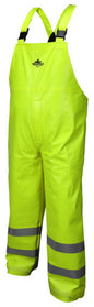 MCR Safety BJ238BP - Big Jake® 2 Rainwear - PVC / Meta-Aramid Fabric - Flame Resistant Rain Bib-Pants - ANSI Class E High Visibility Standard - CAT2 - Arc Rating ATPV 11 cal/cm²