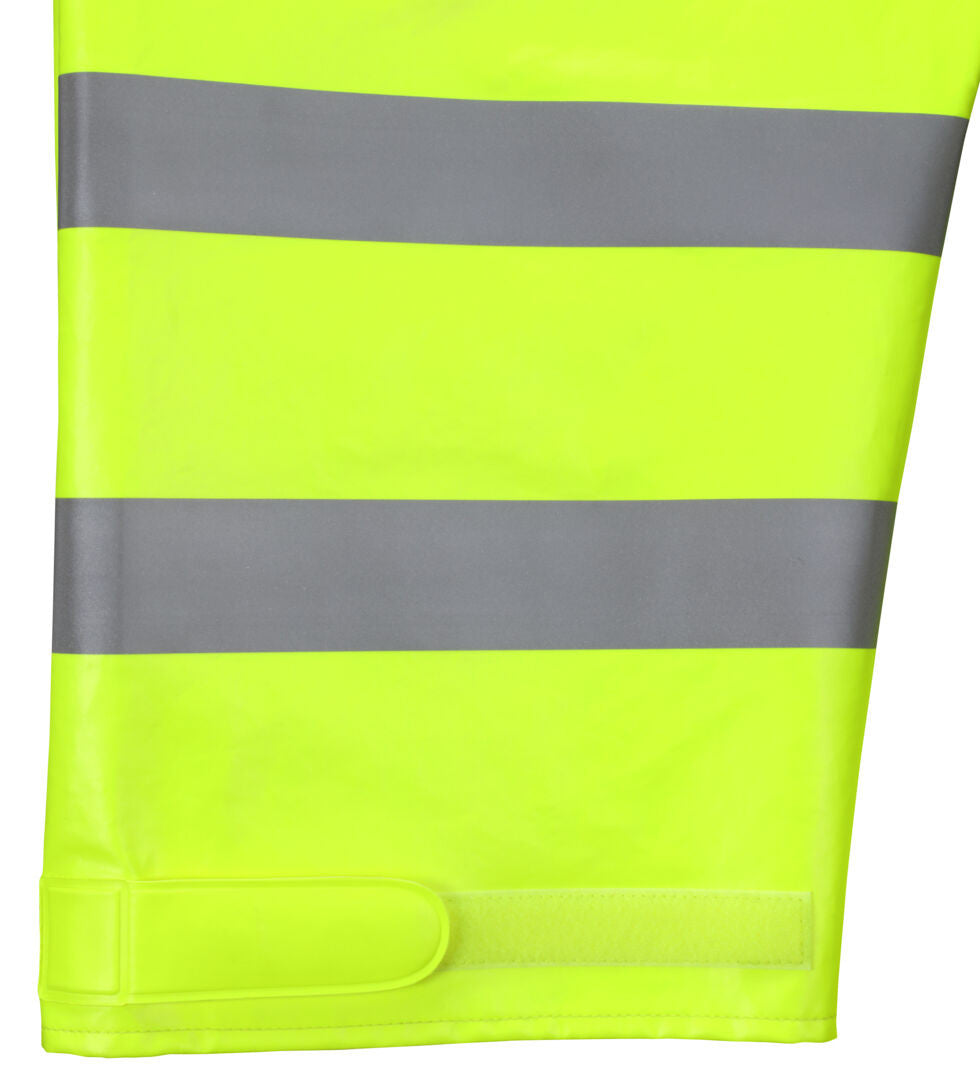 MCR Safety BJ238BP - Big Jake® 2 Rainwear - PVC / Meta-Aramid Fabric - Flame Resistant Rain Bib-Pants - ANSI Class E High Visibility Standard - CAT2 - Arc Rating ATPV 11 cal/cm² — manufacturer image 7