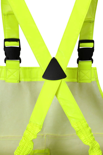 MCR Safety BJ238BP - Big Jake® 2 Rainwear - PVC / Meta-Aramid Fabric - Flame Resistant Rain Bib-Pants - ANSI Class E High Visibility Standard - CAT2 - Arc Rating ATPV 11 cal/cm² — manufacturer image 5
