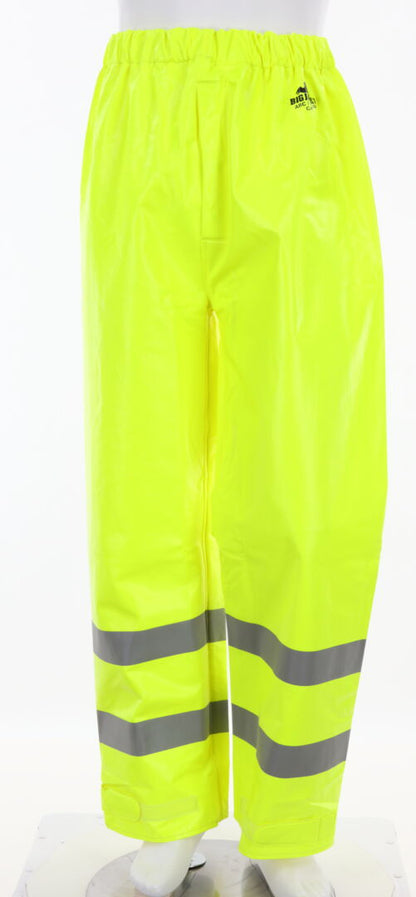 MCR Safety BJ238PW - Big Jake® 2 Rainwear -PVC / Meta-Aramid Fabric Flame Resistant Elastic Waist Pants - ANSI 107 Class E High Visibility Standard - Arc Rating ATPV 11 cal / cm² — manufacturer image 2