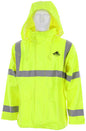 MCR Safety BJ238JH - Big Jake 2 Rainwear - PVC / Meta-Aramid Fabric - Flame Resistant Rain Jacket - ANSI Class 3 High Visibility Standard - CAT2 - Arc Rating ATPV 11 cal / cm²