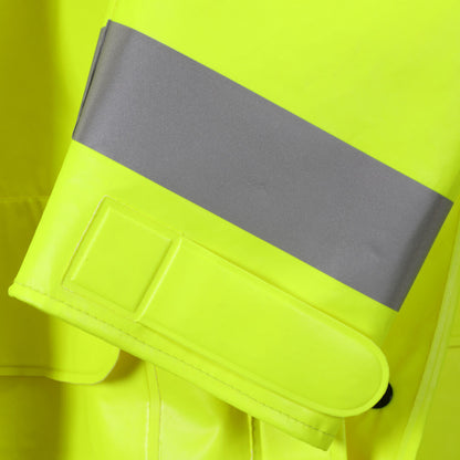 MCR Safety BJ238JH - Big Jake 2 Rainwear - PVC / Meta-Aramid Fabric - Flame Resistant Rain Jacket - ANSI Class 3 High Visibility Standard - CAT2 - Arc Rating ATPV 11 cal / cm² — manufacturer image 9