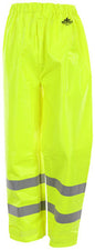 MCR Safety BJ238PW - Big Jake® 2 Rainwear -PVC / Meta-Aramid Fabric Flame Resistant Elastic Waist Pants - ANSI 107 Class E High Visibility Standard - Arc Rating ATPV 11 cal / cm²