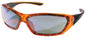 MCR Safety FF1 - ForceFlex® FF1 Series Crystal Orange Safety Glasses - Silver Mirror Lenses - Lenses Molded into Flexible TPU Frame - Flexible Full Frame Design Fits Average to Larger Facial Profiles