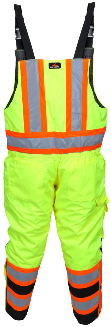 MCR Safety VT38BP - Vortex Hi-Vis Rainwear - Winter Pants - Insulated Rip-Stop Polyester/PU - Easy Release Suspenders - Meets ANSI/ISEA 107 2020 Standard - Class E Compliant Bib Pant - Protects in Temperatures as Low as -27° F — manufacturer image 4