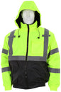 MCR Safety VBBQCL3L - Luminator® Series - Two Tone Value Bomber Jacket - Meets ANSI/ISEA 107 2020 Standards - Type R Class 3 Compliant - Quilted Rain Jacket with Silver Reflective Stripes - Quilted Liner Adds Warmth and Comfort