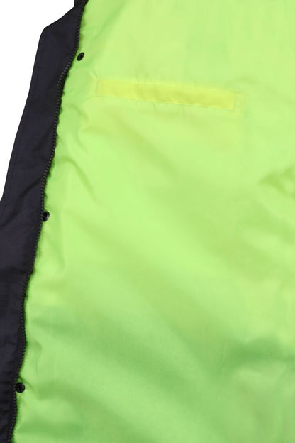 MCR Safety VT238JH - Hi-Vis Rain Gear - Winter Jacket - Rip Stop Polyester / PU Outer Shell - Zip Out Hi-Vis Anti-Piling Fleece Liner - Both Meet ANSI/ISEA 107 2020 Type R Class 3 Standard - Outer Jacket Shell has Detachable Hood — manufacturer image 17