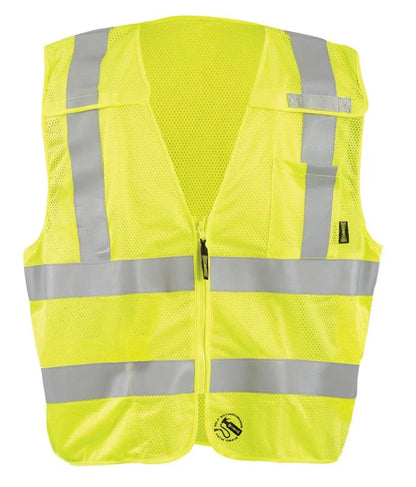 Mesh Self-Extinguishing X-Back Breakaway Vest W/Quick Release Zipper
