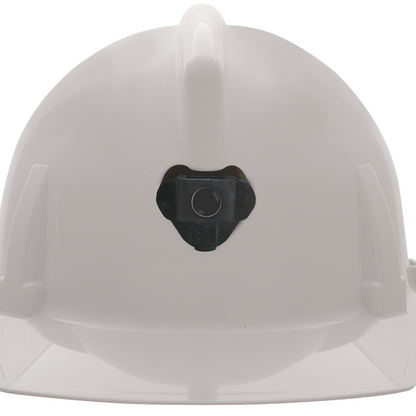 MSA Topgard® Hard Hat Cap Style - Topgard Slotted Cap, White, w/lamp bracket and cord holder, w/1-Touch Suspension