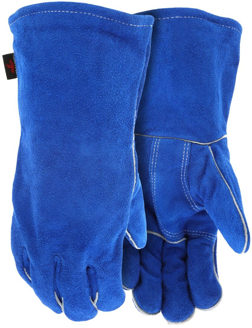 Cowhide Split Leather Welding Gloves, CV-C+ Grade, Jersey Lined