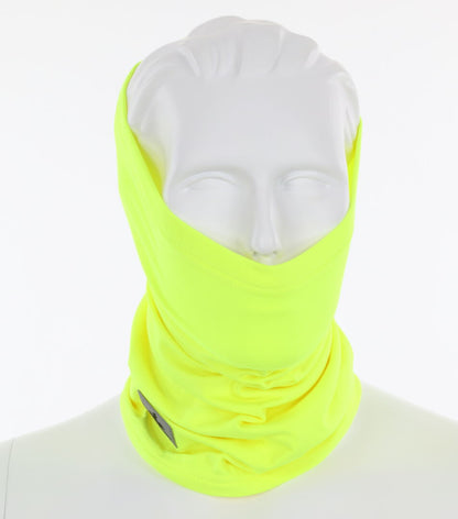 MCR Safety IG8 - Hi-Vis Lime Insulated Neck Gaiters - Polyester Spandex Fleece Stretch Fabric - One Size Fits All - Added Spandex Provides a Stretchable Snug Fit - Soft Inner Fleece is Warm and Comfortable — manufacturer image 2