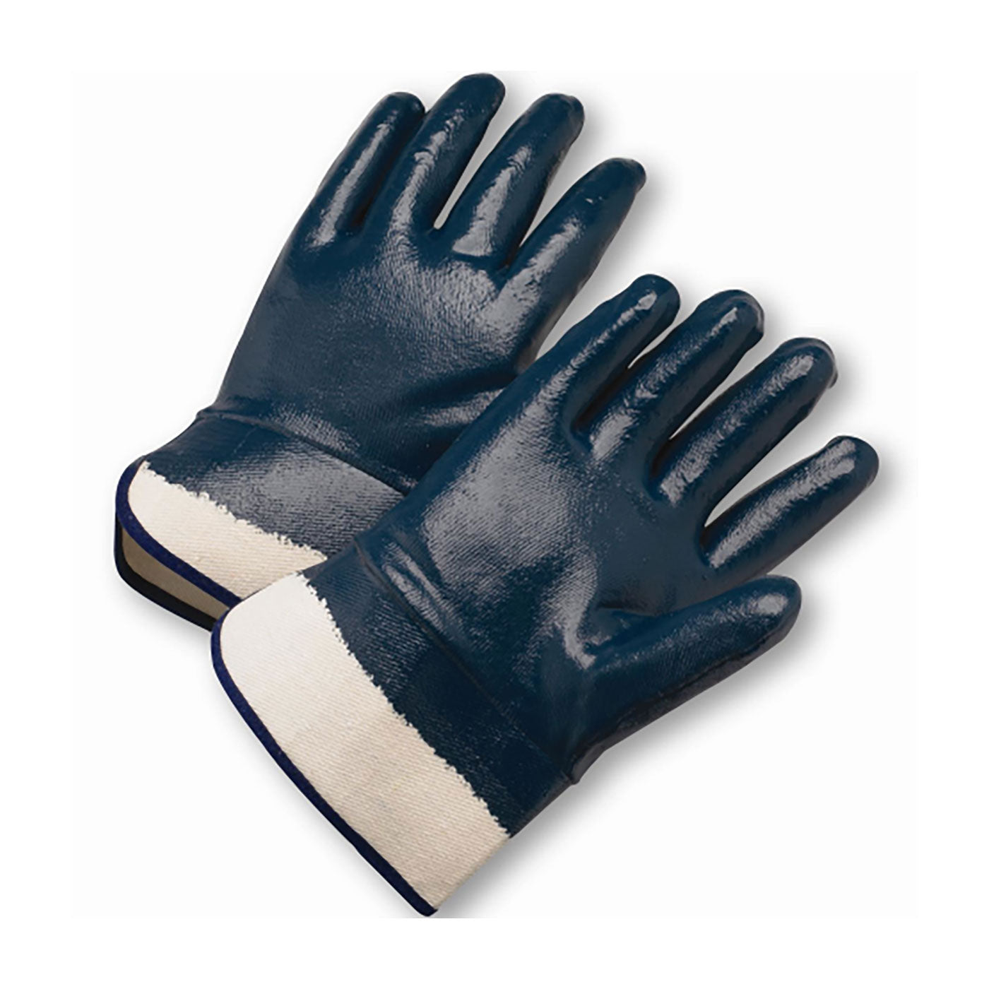 PIP 4550FC – Nitrile Dipped Glove with Jersey Liner & Heavyweight Smooth Grip on Full Hand - Safety Cuff