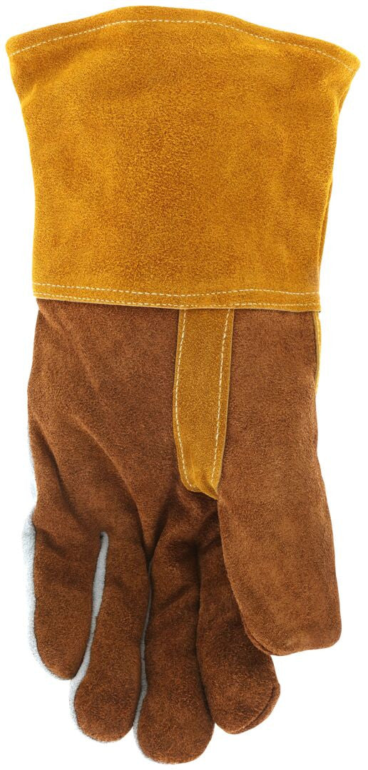 Foundry Welding Gloves, Split Cowhide, Select B+ Grade, Jersey Foam Lined