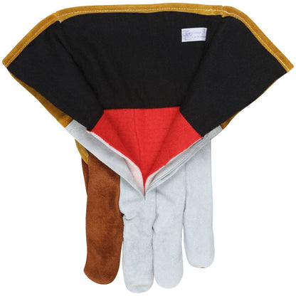 Foundry Welding Gloves, Split Cowhide, Select B+ Grade, Jersey Foam Lined