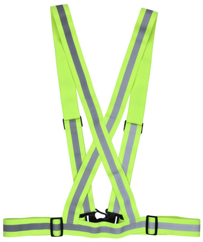 MCR Safety HVS18 - Sash with Full Elastic Stretch Bands - Stretch Silver Reflective Stripes - Adjustable Chest and Waist - Easy Release Front Closure - Fully Adjustable Sash Adds Hi-visibility Color and Reflectivity for Added Safety — manufacturer image 3