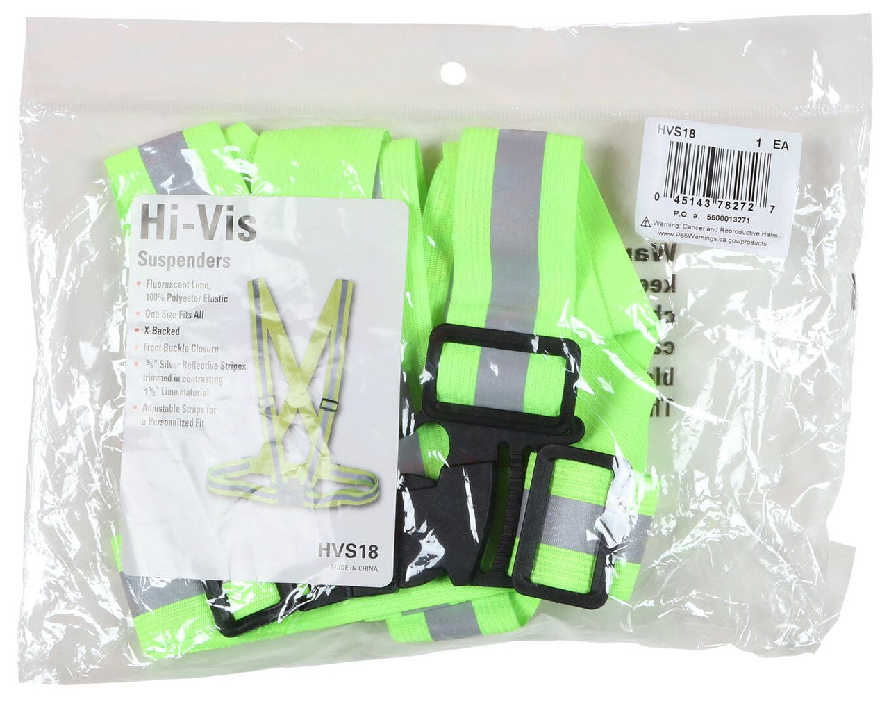 MCR Safety HVS18 - Sash with Full Elastic Stretch Bands - Stretch Silver Reflective Stripes - Adjustable Chest and Waist - Easy Release Front Closure - Fully Adjustable Sash Adds Hi-visibility Color and Reflectivity for Added Safety — manufacturer image 4