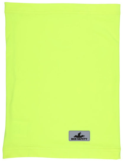 MCR Safety IG8 - Hi-Vis Lime Insulated Neck Gaiters - Polyester Spandex Fleece Stretch Fabric - One Size Fits All - Added Spandex Provides a Stretchable Snug Fit - Soft Inner Fleece is Warm and Comfortable — manufacturer image 4