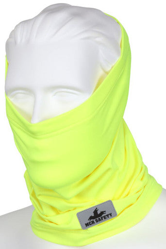 MCR Safety IG8 - Hi-Vis Lime Insulated Neck Gaiters - Polyester Spandex Fleece Stretch Fabric - One Size Fits All - Added Spandex Provides a Stretchable Snug Fit - Soft Inner Fleece is Warm and Comfortable