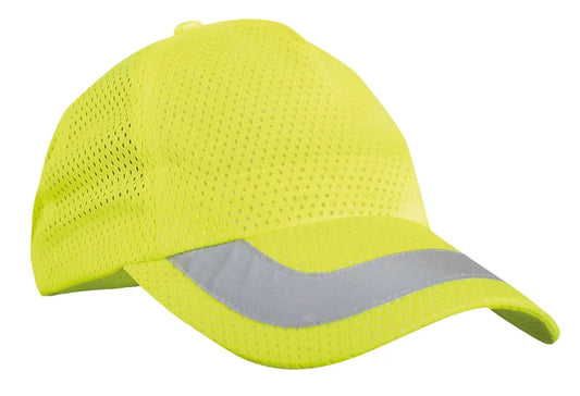 Occunomix HIGH VISIBILITY BALL CAP W/REFLECTIVE Hi-Vis Safety Apparel Yellow model LUX-MHVBCAP-Y