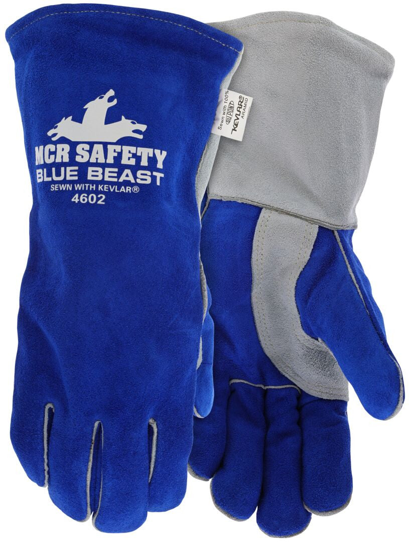 Blue Beast Cowhide Split Leather Welding Gloves, Foam Lined, 13"

Wait — I was told not to include size. Let me redo:

Blue Beast Premium Cowhide Split Leather Welding Gloves, Foam
