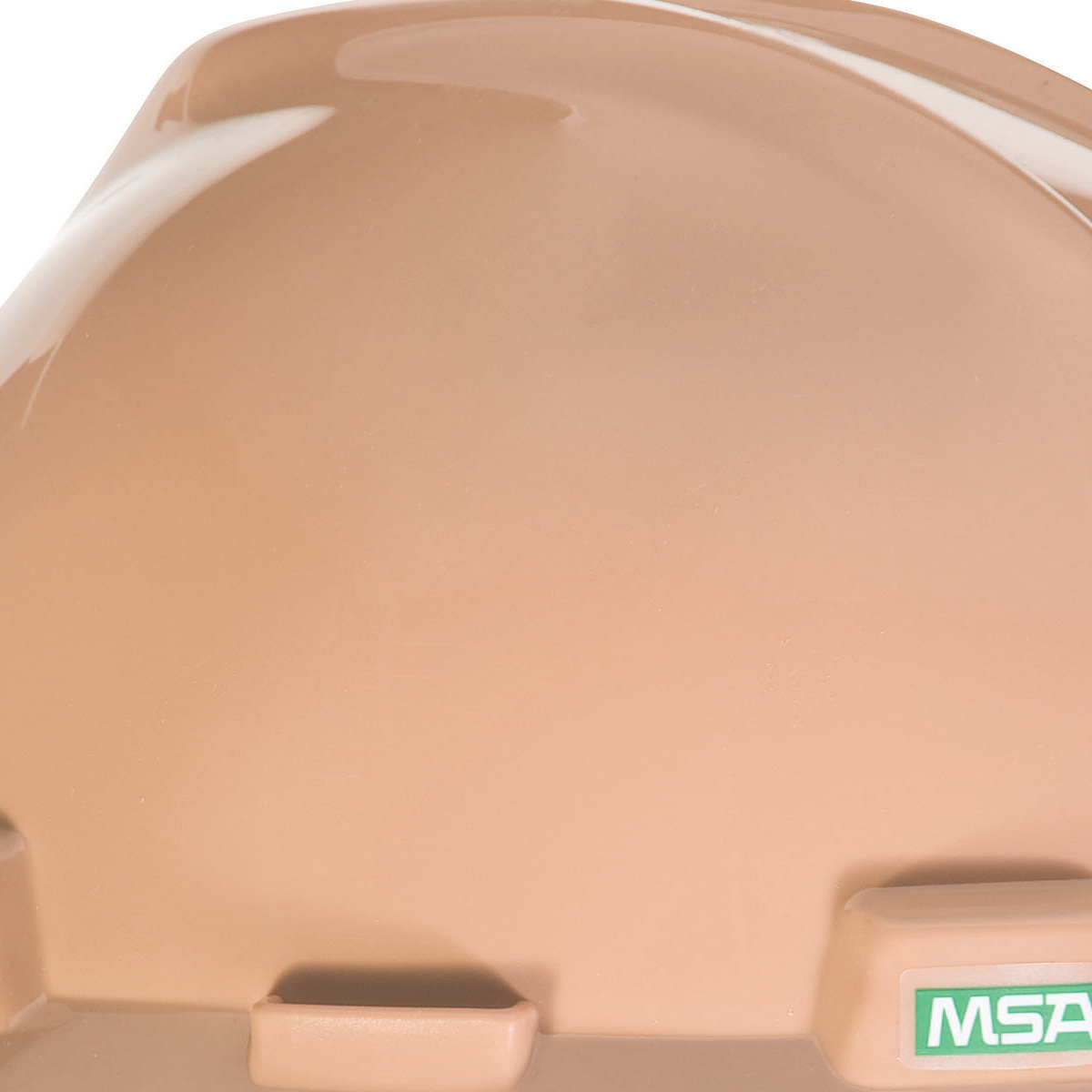 MSA V-Gard® Hard Hat Cap Style - V-Gard Slotted Cap, Tan, w/Staz-On Suspension