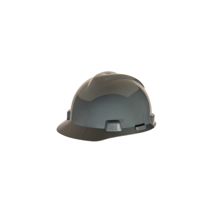 MSA V-Gard® Hard Hat Cap Style - V-Gard Slotted Cap, Navy (Gray), w/Staz-On Suspension