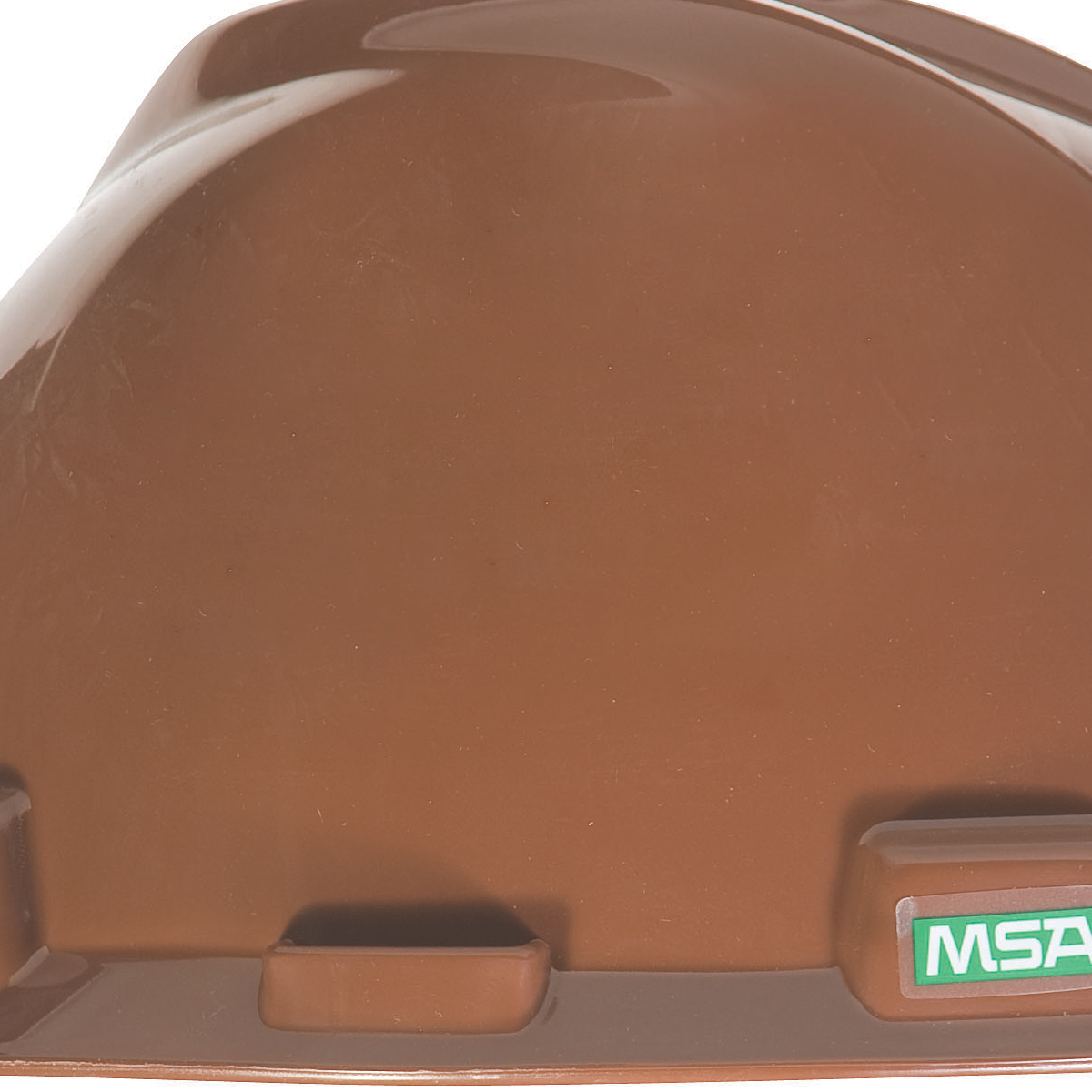 MSA V-Gard® Hard Hat Cap Style - V-Gard Slotted Cap, Brown, w/Staz-On Suspension