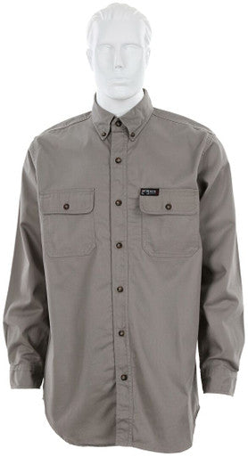 MCR Safety S1G - MCR Safety FR Gear - Flame Resistant (FR) Work Shirt - 100% Cotton - Gray Flame Resistant Shirt - NFPA 70E and NFPA 2112 Compliant