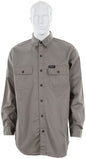 MCR Safety S1G - MCR Safety FR Gear - Flame Resistant (FR) Work Shirt - 100% Cotton - Gray Flame Resistant Shirt - NFPA 70E and NFPA 2112 Compliant