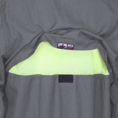 MCR Safety SBS1001 - Summit Breeze® Flame Resistant (FR) Shirt - Gray 5.5-ounce Inherent Blend Material - Long Sleeve with Vented Underarms and Back - CAT-2 - ASTM F1930 Tested - Less Than 5% Body Burn when Worn with our P2D FR Jeans — manufacturer image 6