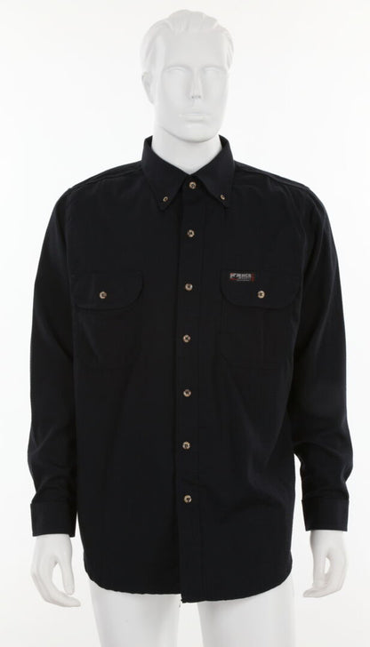 MCR Safety SBS1002 - Summit Breeze® Flame Resistant (FR) Shirt - Navy Blue 5.5-ounce Inherent Blend Material - Long Sleeve with Vented Underarms and Back - CAT-2 - ASTM F1930 Tested - Less Than 5% Body Burn when Worn with our P2D Jeans — manufacturer image 2