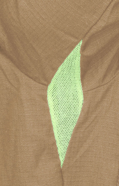 MCR Safety SBS1003 - Summit Breeze® Flame Resistant (FR) Shirt - Tan 5.5-ounce Inherent Blend Material - Long Sleeve with Vented Underarms and Back - CAT-2 - ASTM F1930 Tested - Less Than 5% Body Burn when Worn with our P2D Jeans — manufacturer image 5