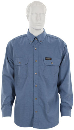MCR Safety SBS1006 - Summit Breeze® Flame Resistant (FR) Shirt - Medium Blue 5.5-ounce Inherent Blend Material - Long Sleeve with Vented Underarms and Back - CAT 2 - ASTM F1930 Tested - Less Than 5% Body Burn when Worn with our P2D Jeans